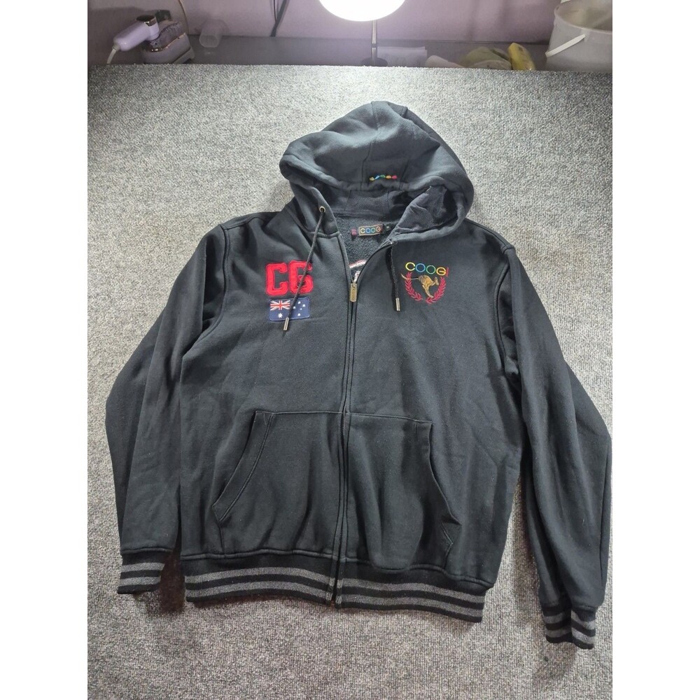Vintage COOGI Australian Hoodie Mens XL Full Zip Streetwear Jacket Y2K